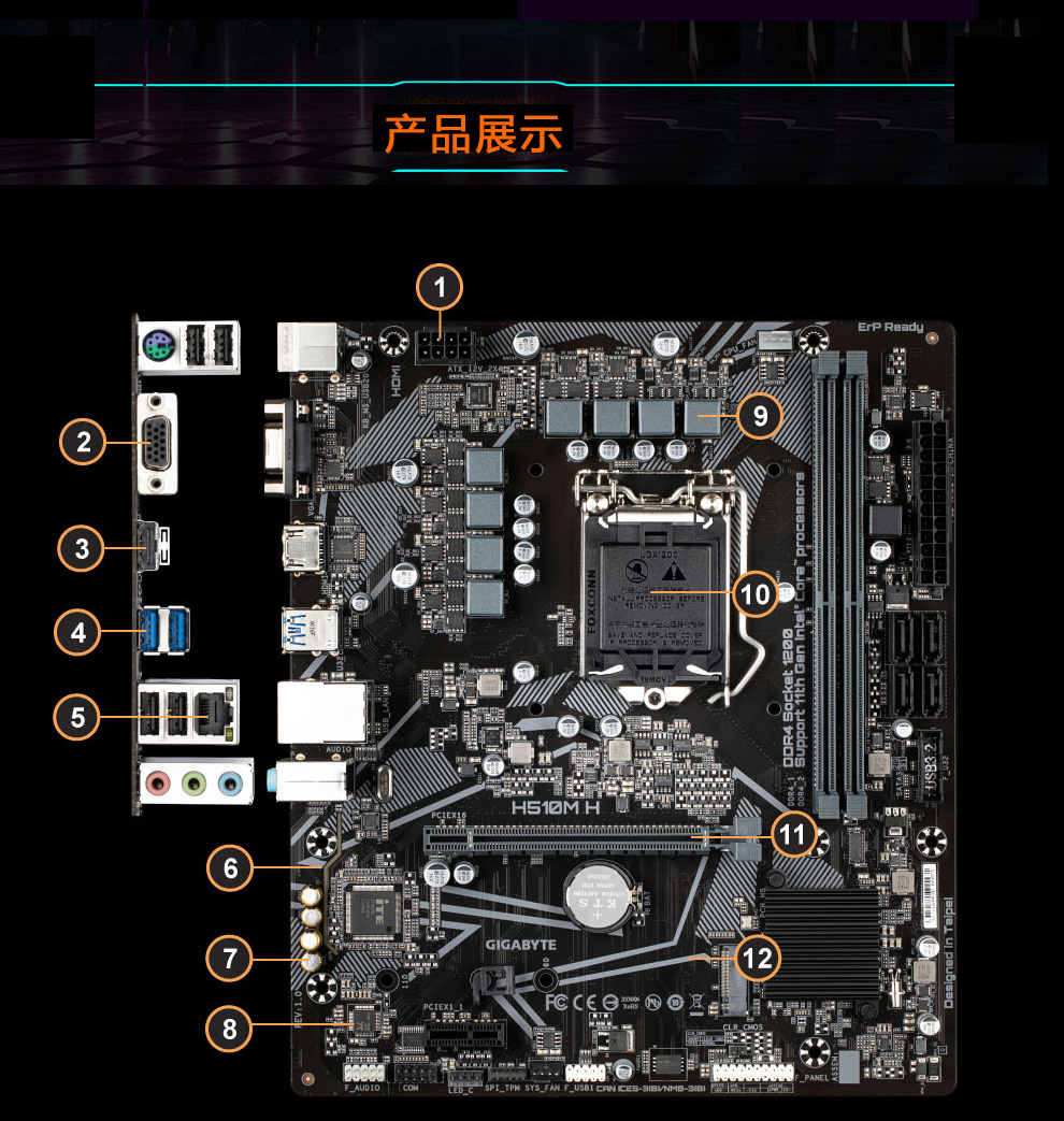 h510m主板参数图片