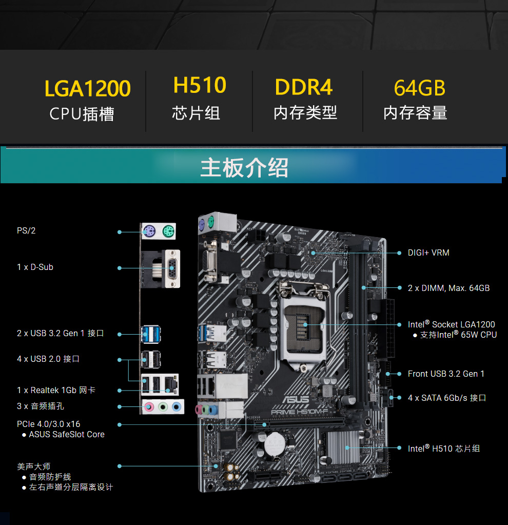 华硕h110m-f接线图解图片