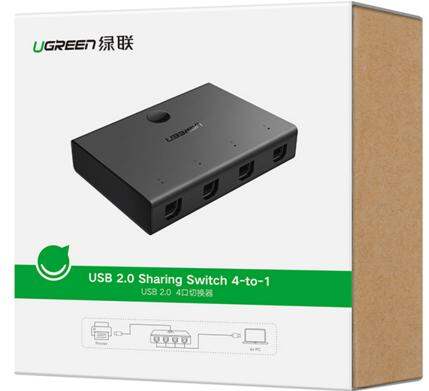 绿联USB 2.0 4口切换器 按键开关切换 30346-334-南京凯易樽（UGREEN 绿联）一站式购物商城